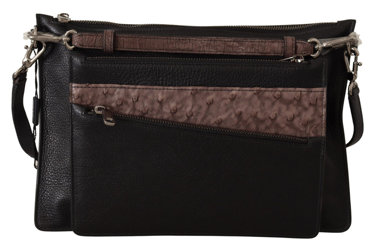 Dolce & Gabbana leather bags for men in black, product view 1