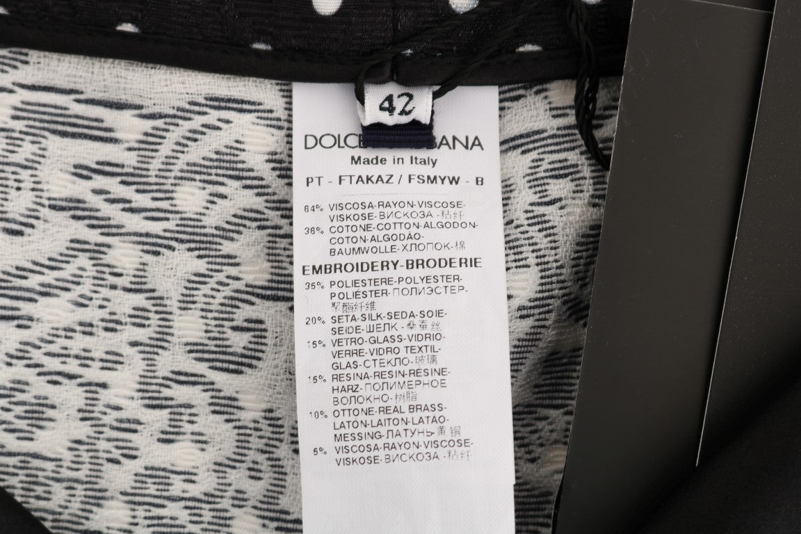 Dolce & Gabbana casual pants for women in black/white, product view 8