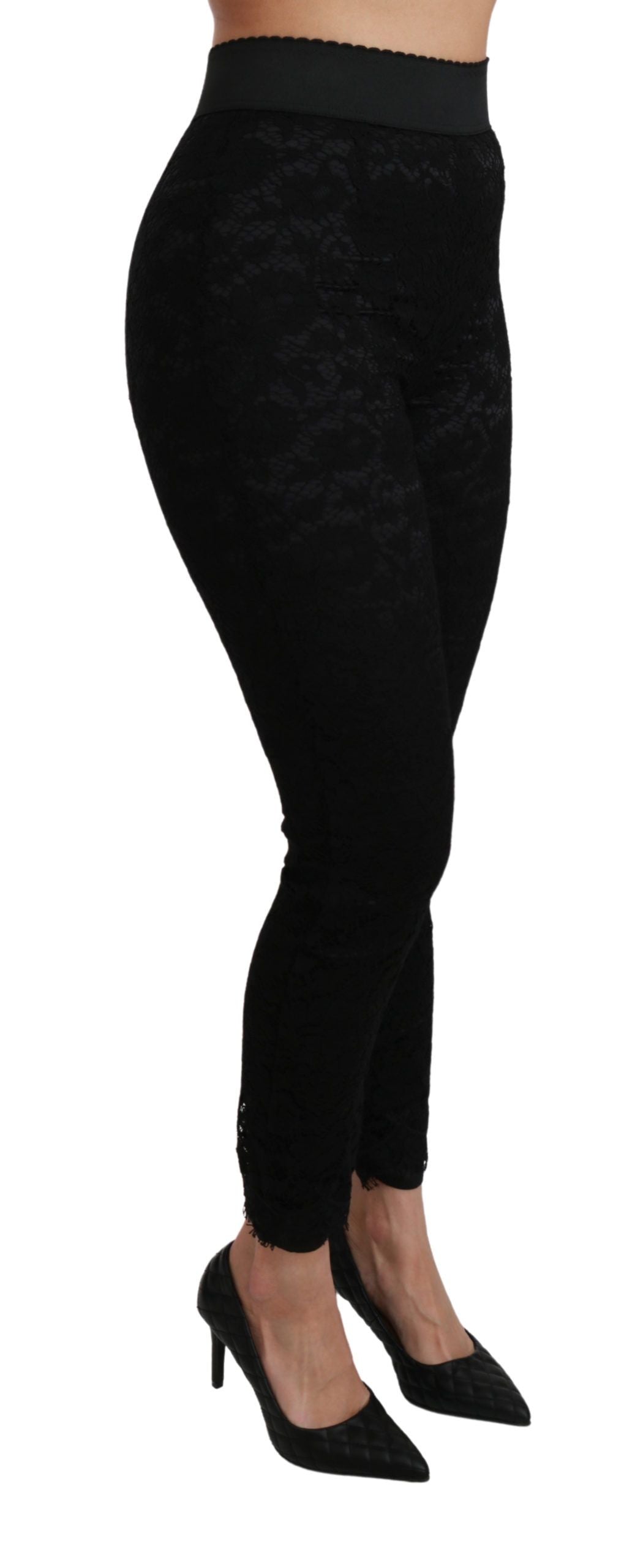 Dolce & Gabbana skinny pants for women in black, product view 3