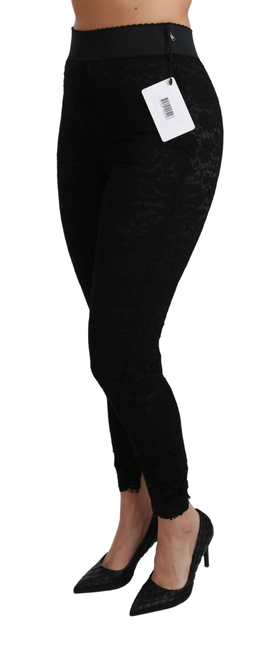 Dolce & Gabbana skinny pants for women in black, product view 4