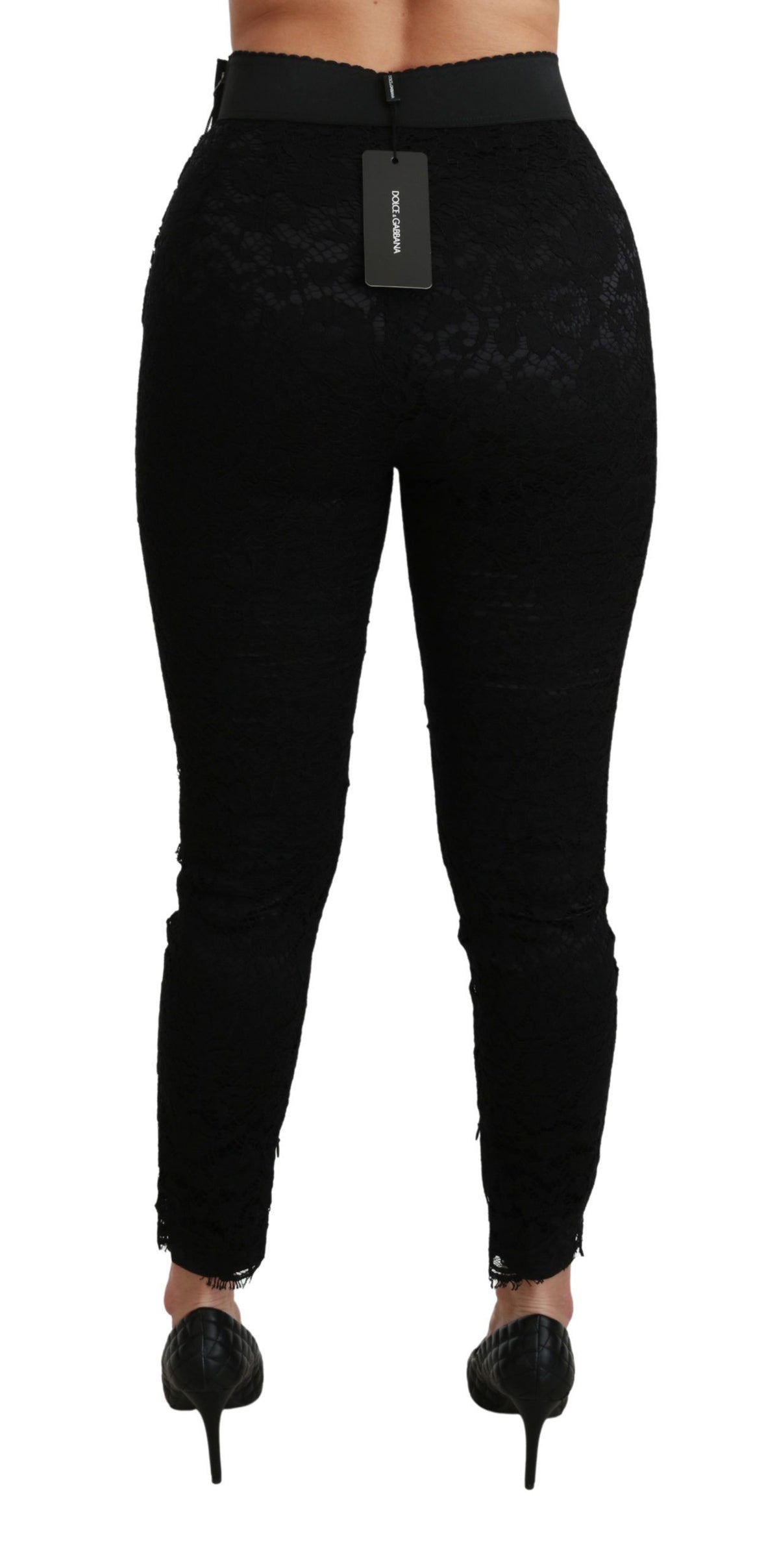 Dolce & Gabbana skinny pants for women in black, product view 5