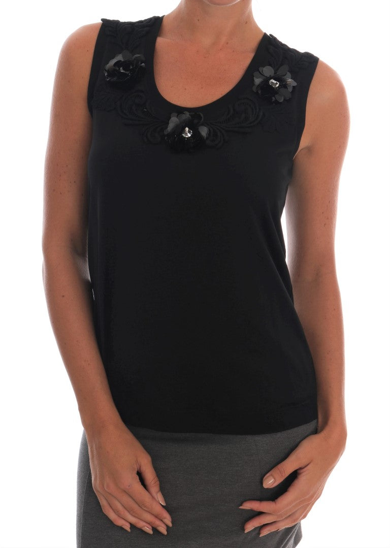 Dolce & Gabbana tank tops for women in black, product view 1