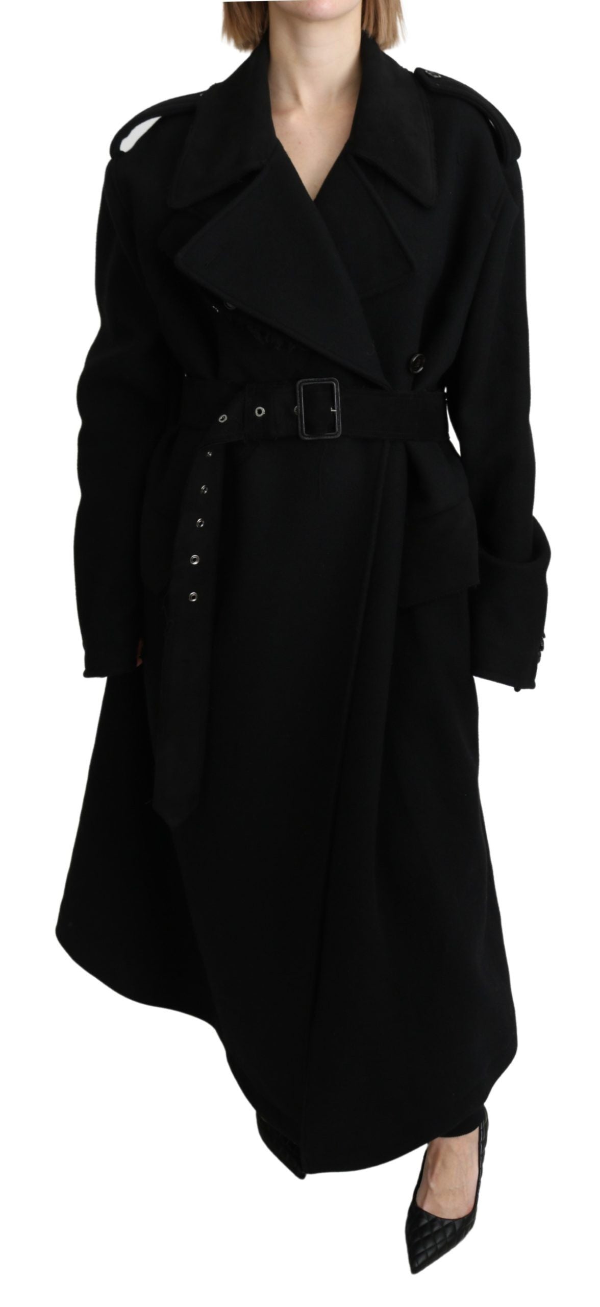 Dolce & Gabbana trench coats for women in black, product view 1