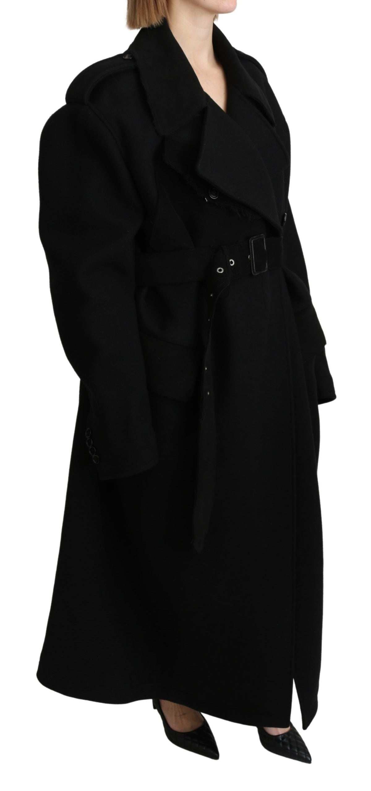 Dolce & Gabbana trench coats for women in black, product view 2