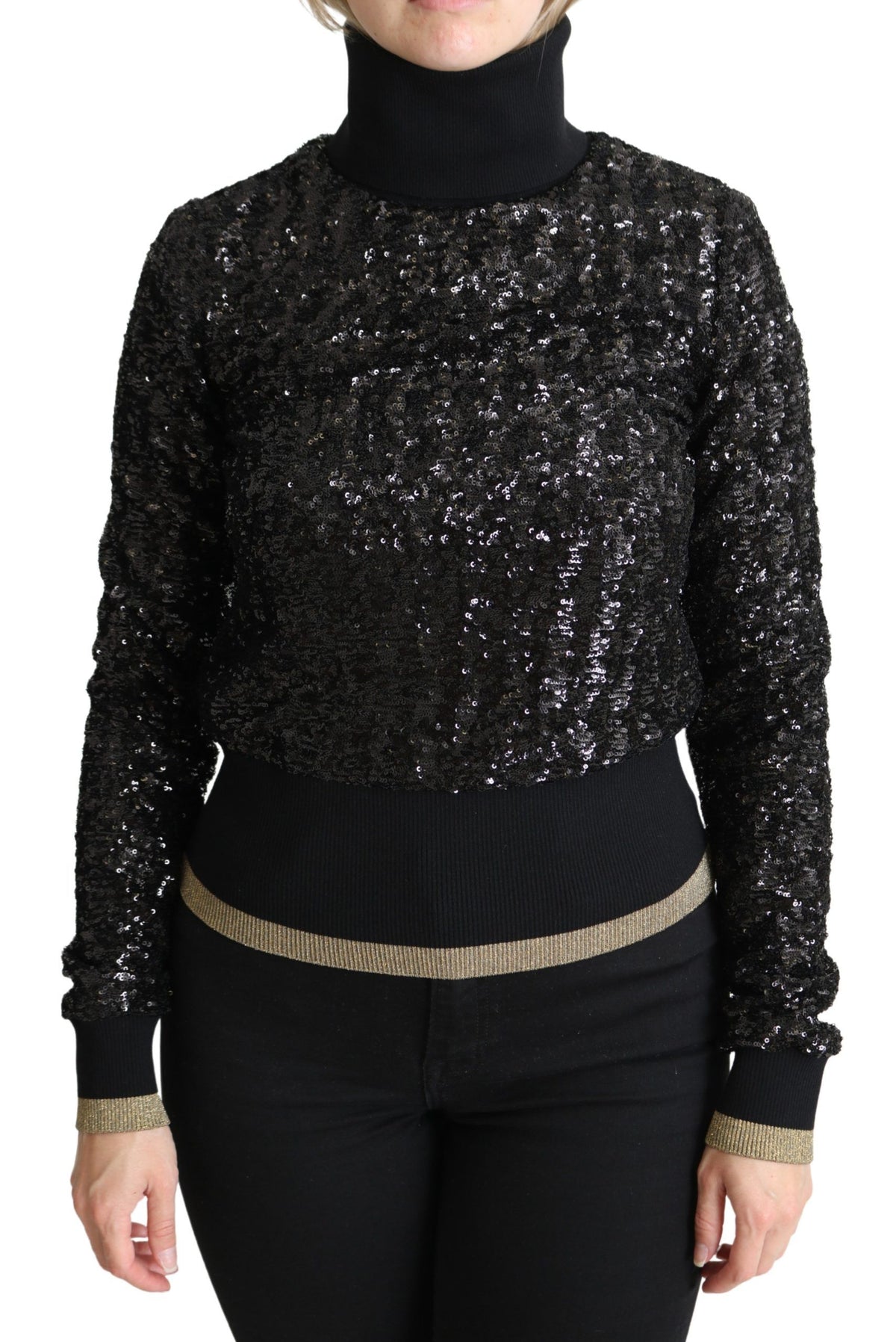 Dolce & Gabbana turtlenecks for women in black, product view 1