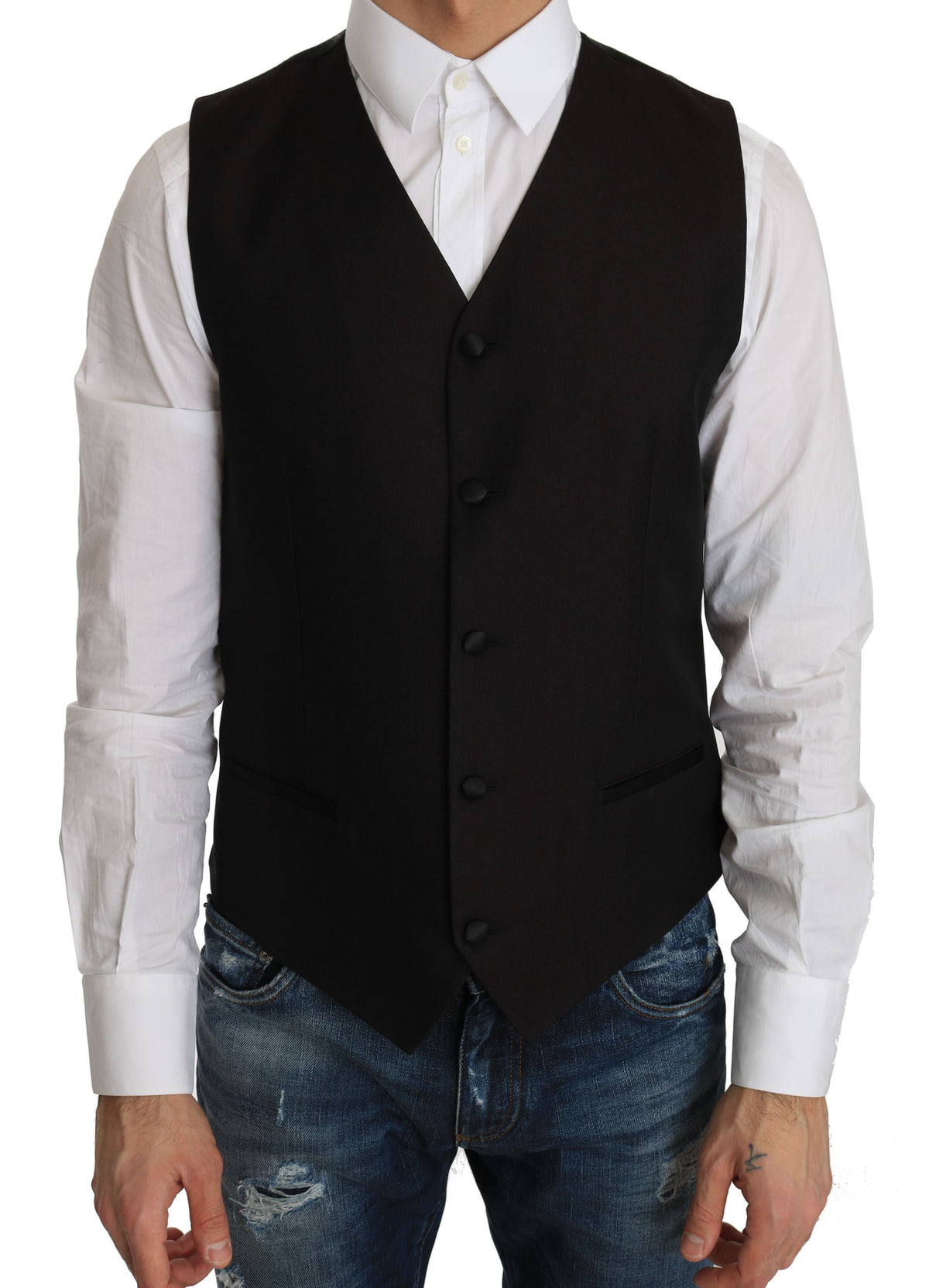 Dolce & Gabbana waistcoats for men in black, product view 1