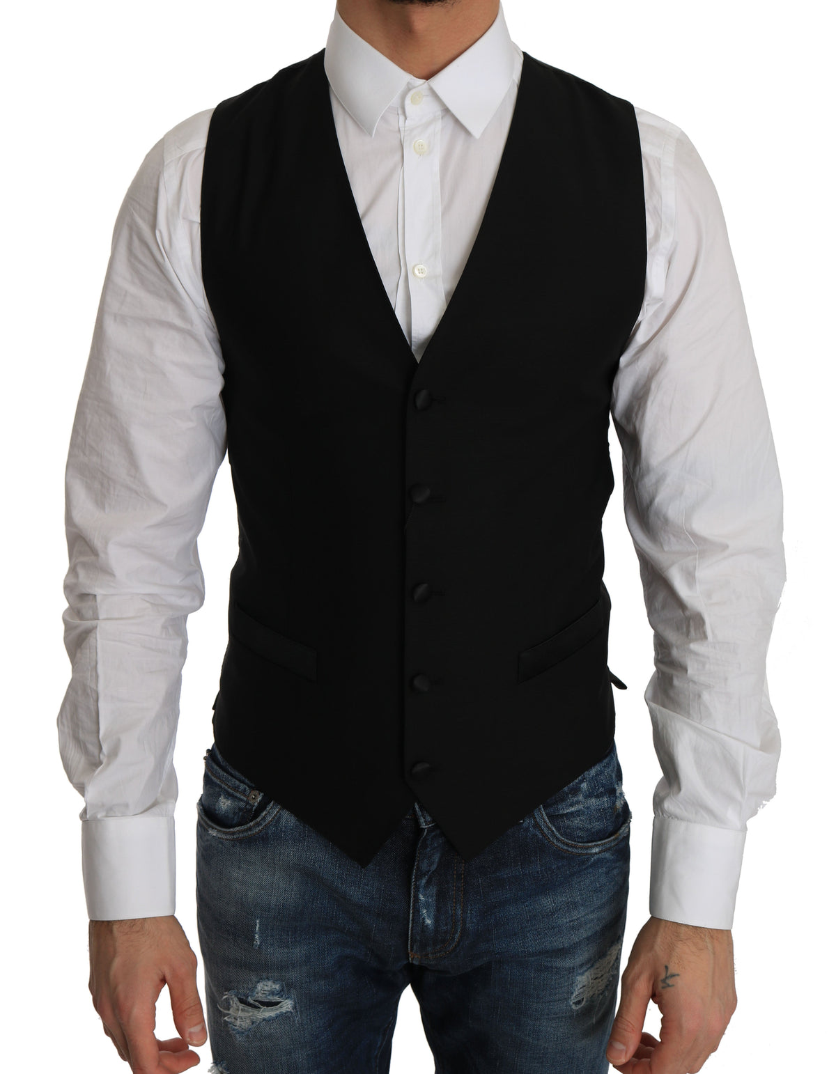Dolce & Gabbana waistcoats for men in black, product view 1