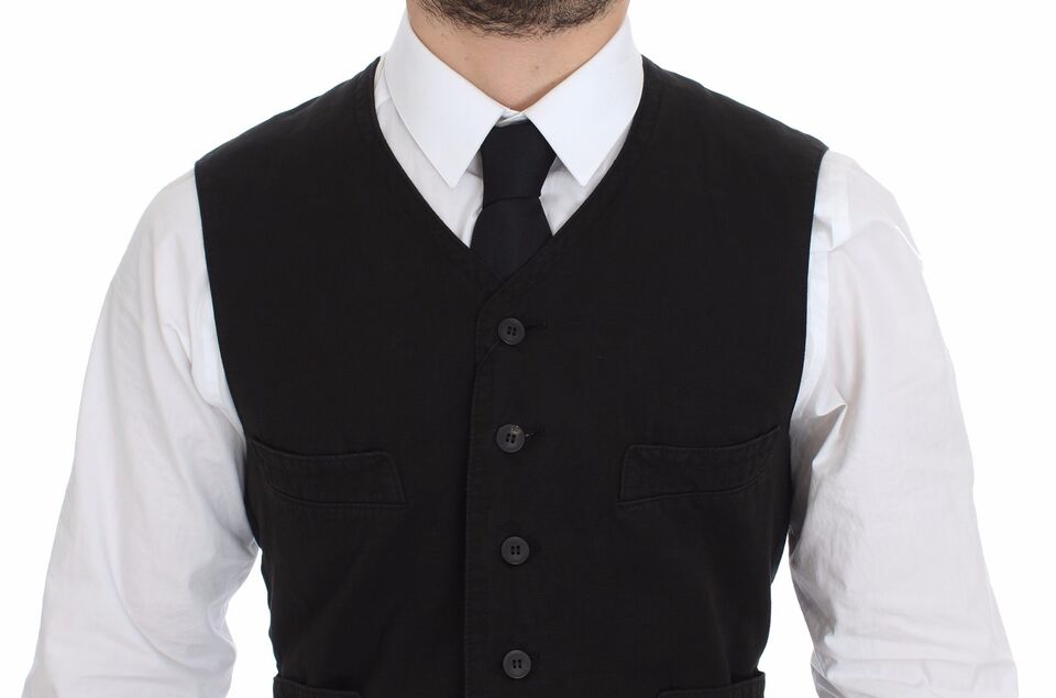 Dolce & Gabbana waistcoats for men in black, product view 2