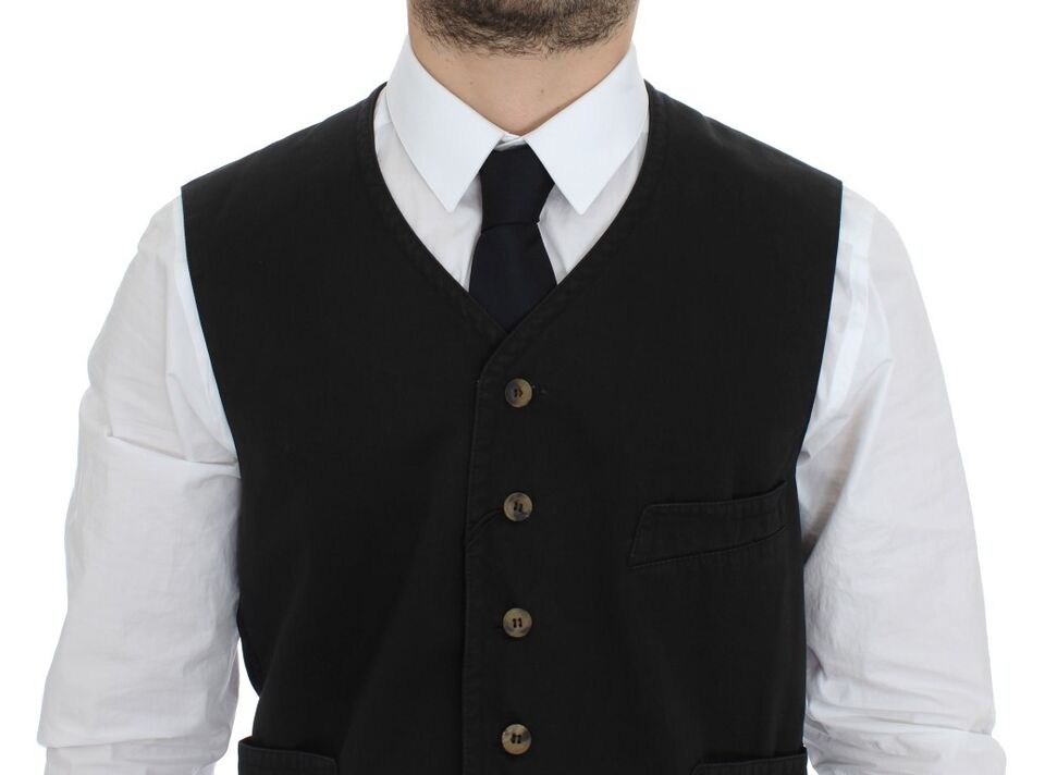 Dolce & Gabbana waistcoats for men in black, product view 2