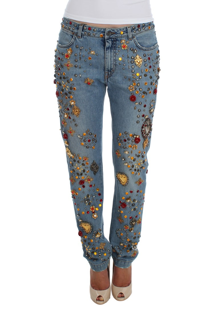 Dolce & Gabbana boyfriend jeans for women in blue, product view 1