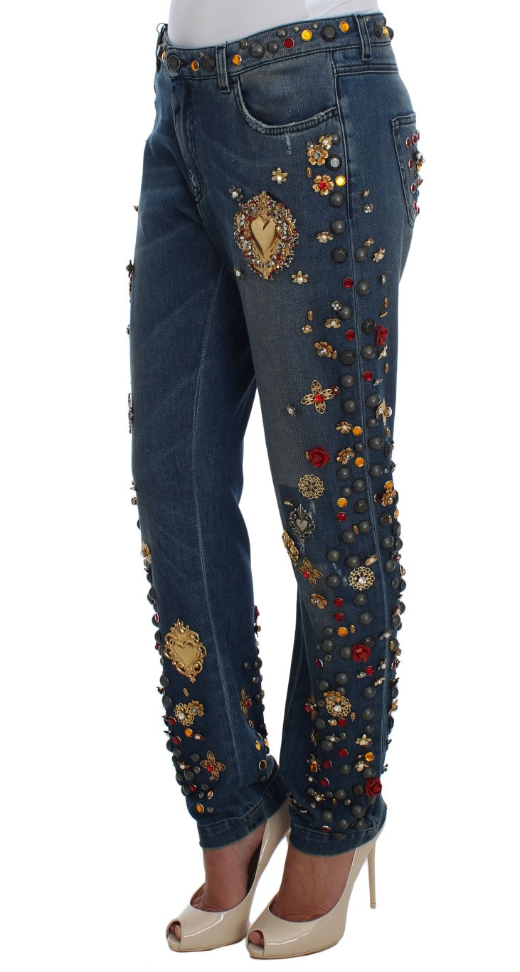 Dolce & Gabbana boyfriend jeans for women in blue, product view 2