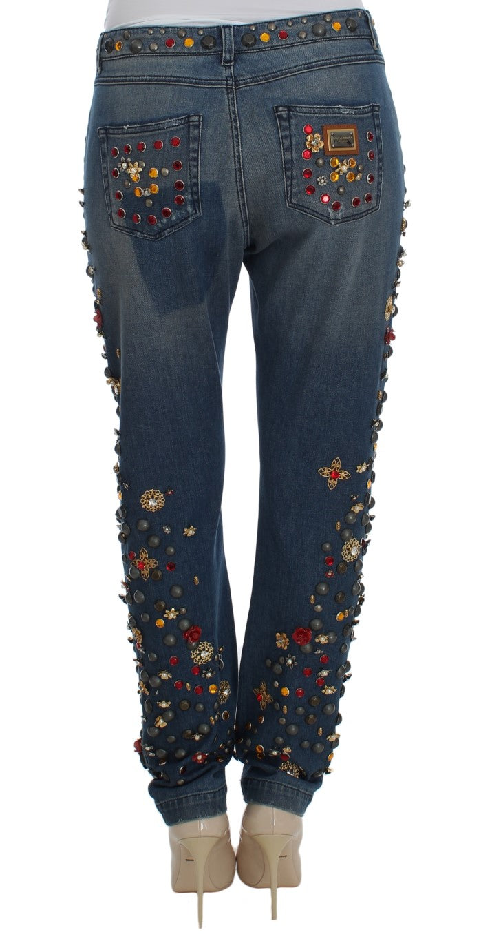 Dolce & Gabbana boyfriend jeans for women in blue, product view 3