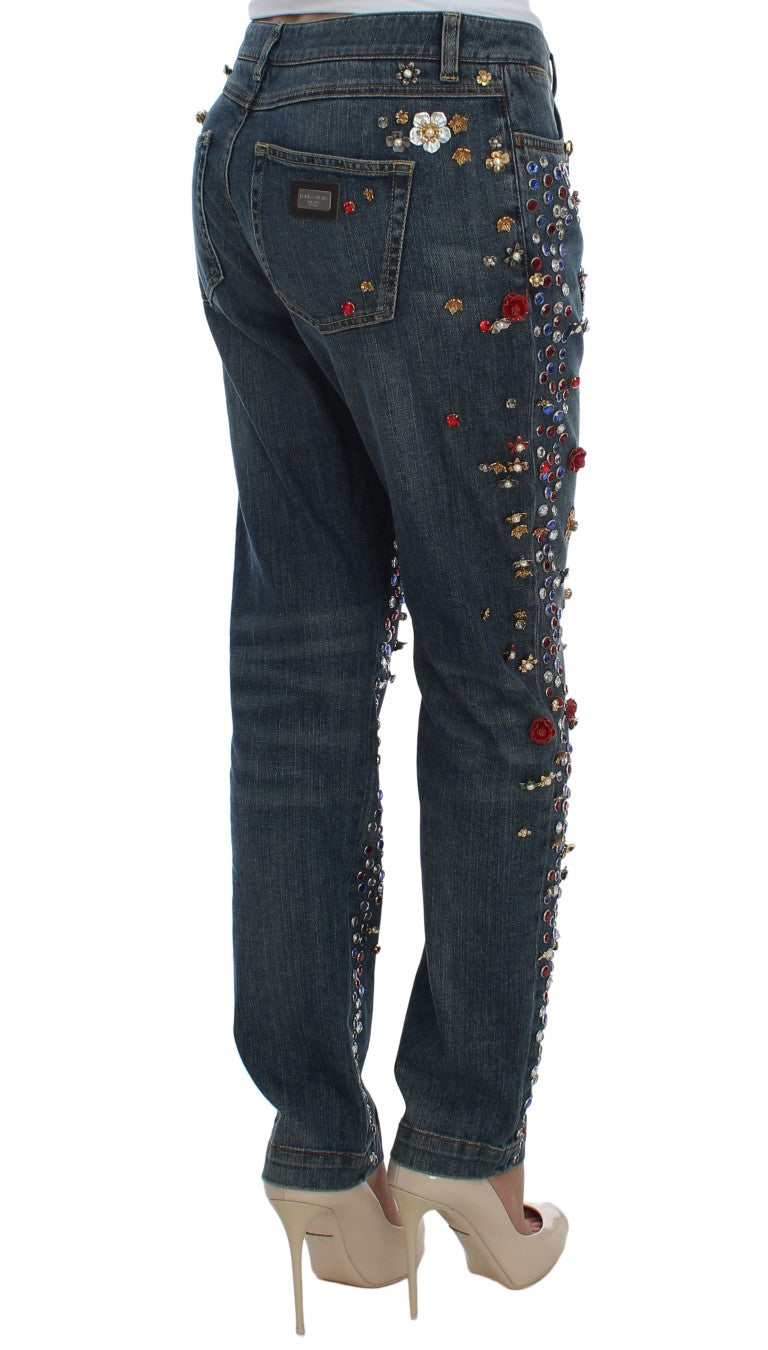 Dolce & Gabbana boyfriend jeans for women in blue, product view 4