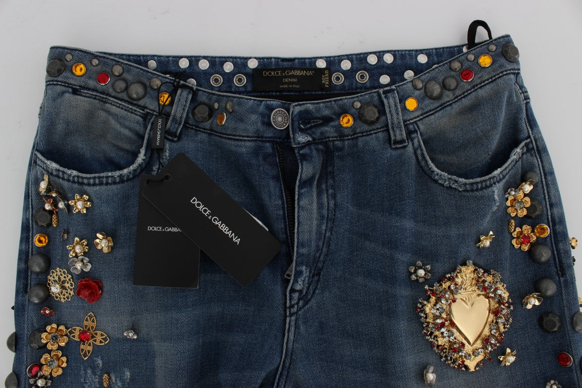 Dolce & Gabbana boyfriend jeans for women in blue, product view 5