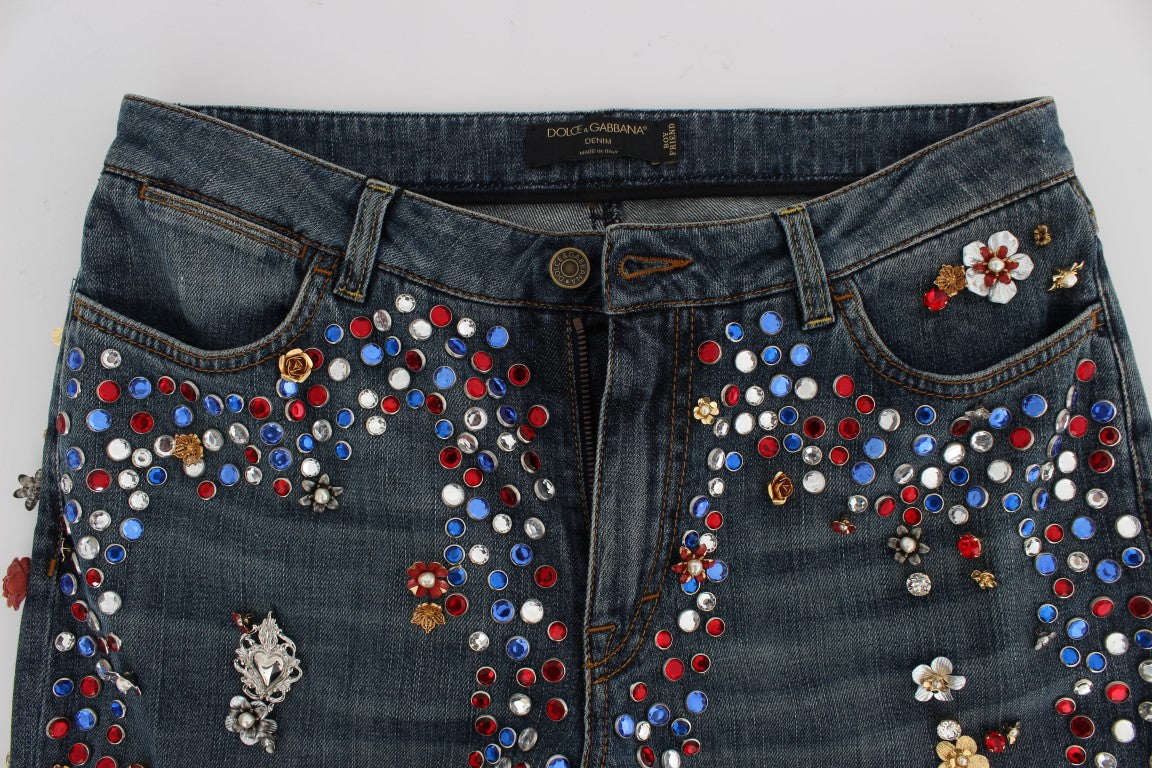 Dolce & Gabbana boyfriend jeans for women in blue, product view 5