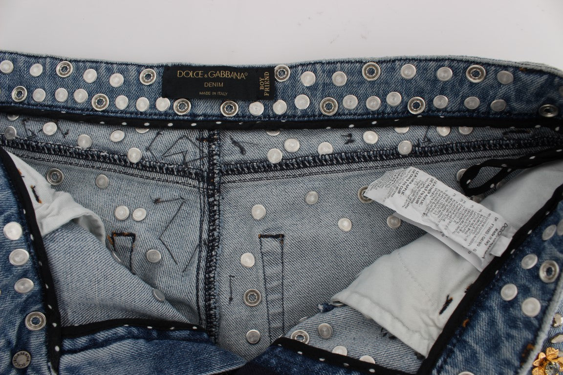 Dolce & Gabbana boyfriend jeans for women in blue, product view 6