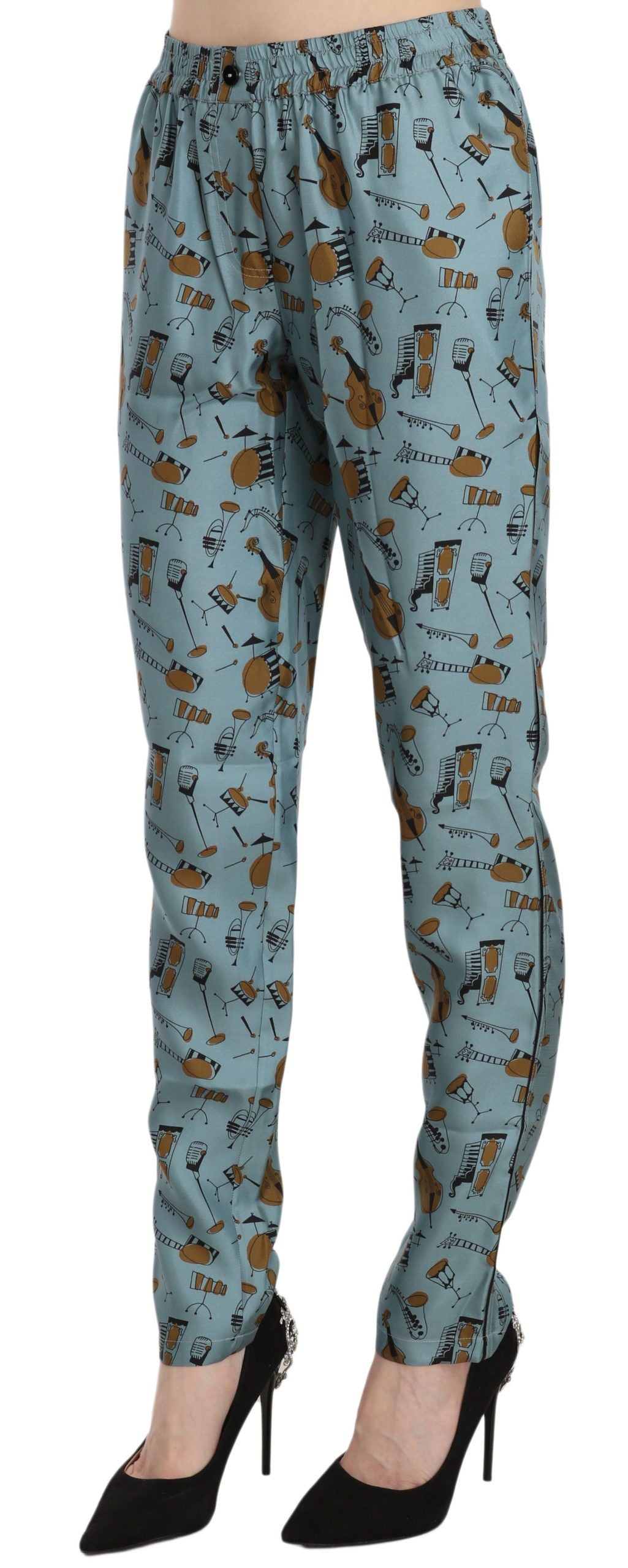 Dolce & Gabbana casual pants for women in blue, product view 3