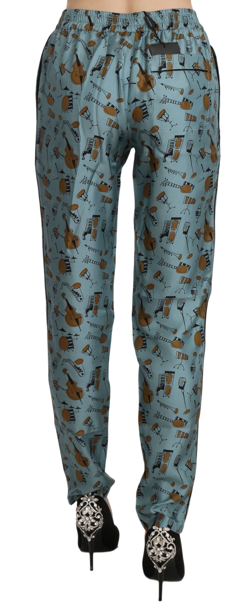 Dolce & Gabbana casual pants for women in blue, product view 4