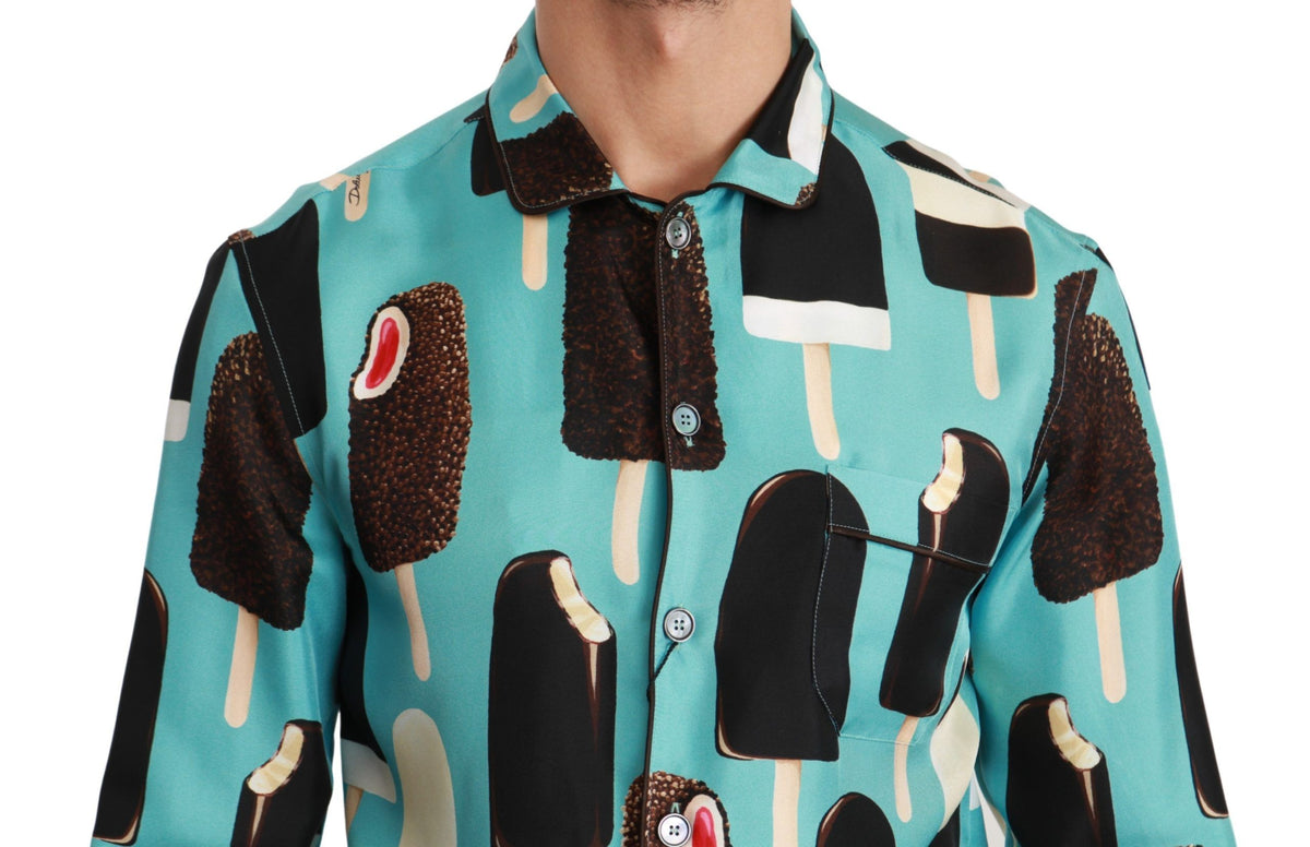 Dolce & Gabbana pattern for men in blue, product view 3