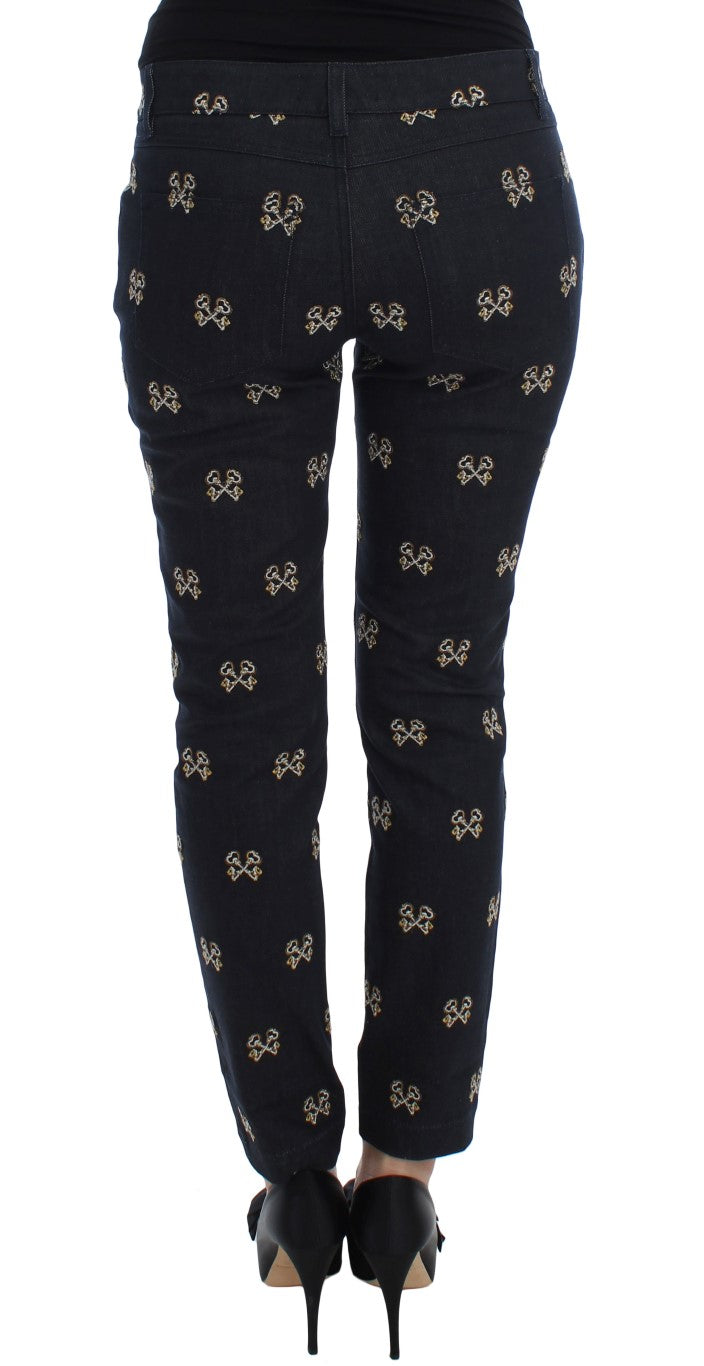 Dolce & Gabbana slim fit jeans for women in blue, product view 3