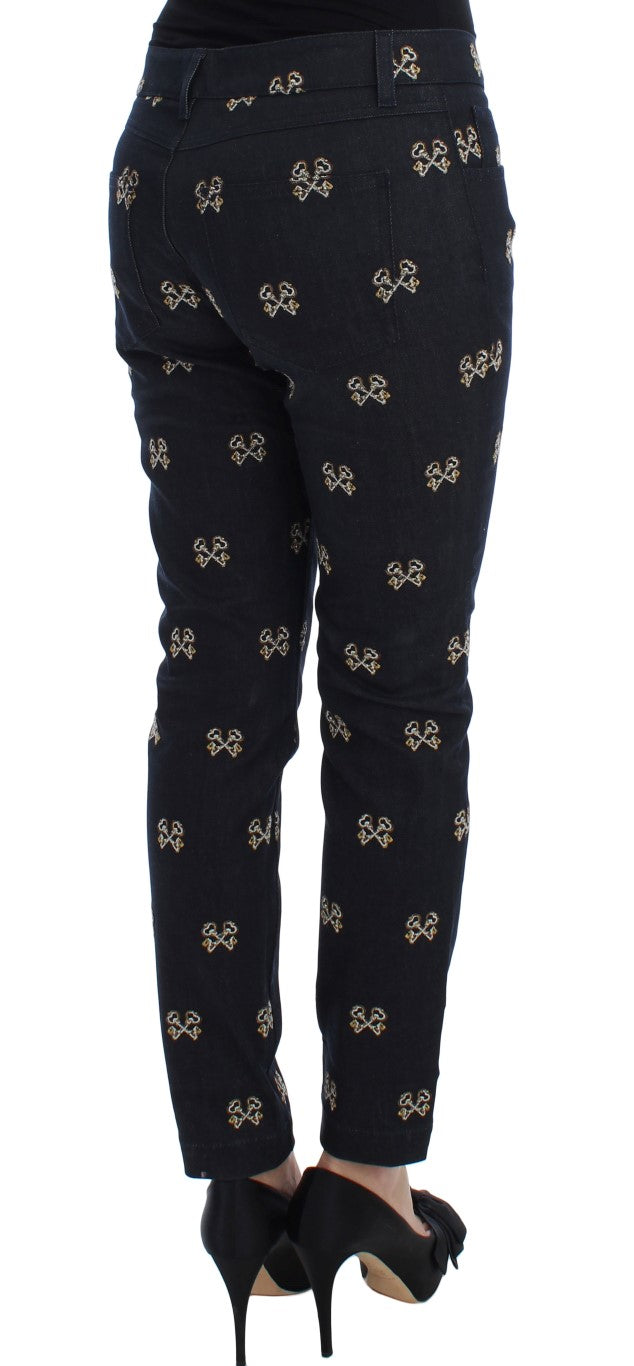 Dolce & Gabbana slim fit jeans for women in blue, product view 4