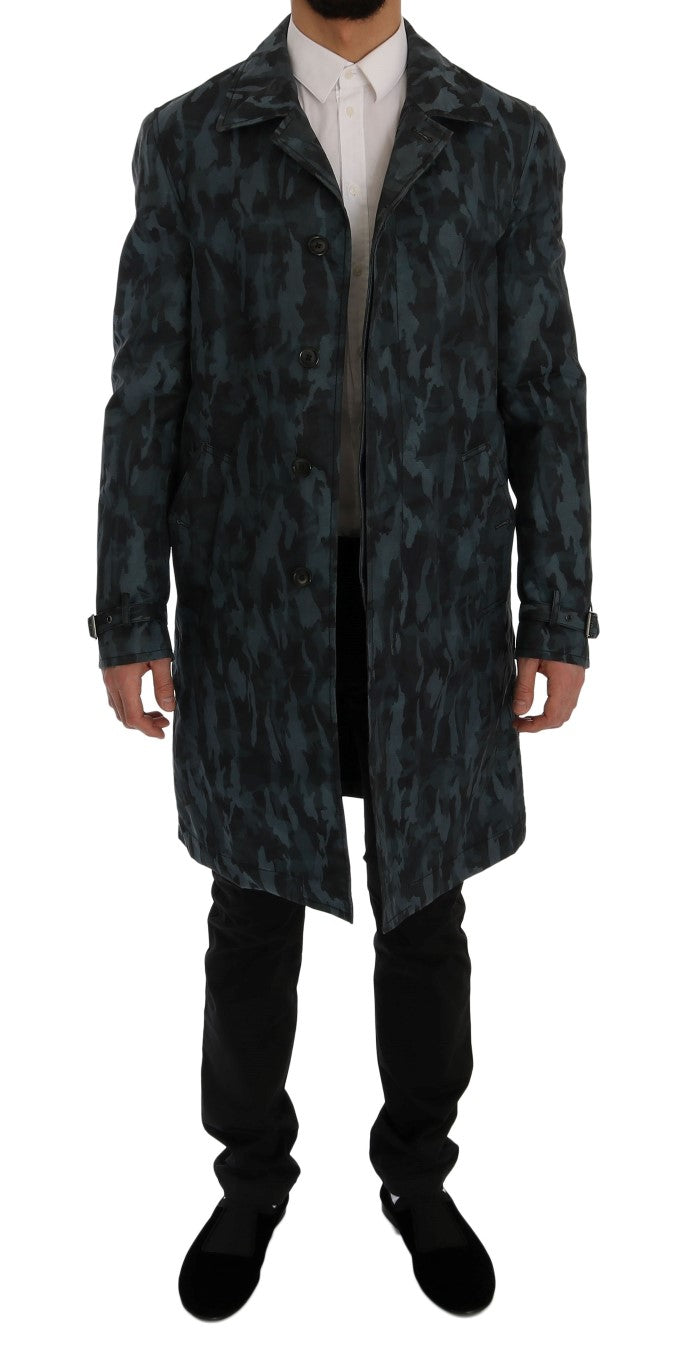 Dolce & Gabbana trench coats for men in blue, product view 5