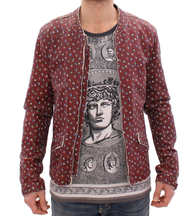 Dolce & Gabbana leather jackets for men in bordeaux, product view 5