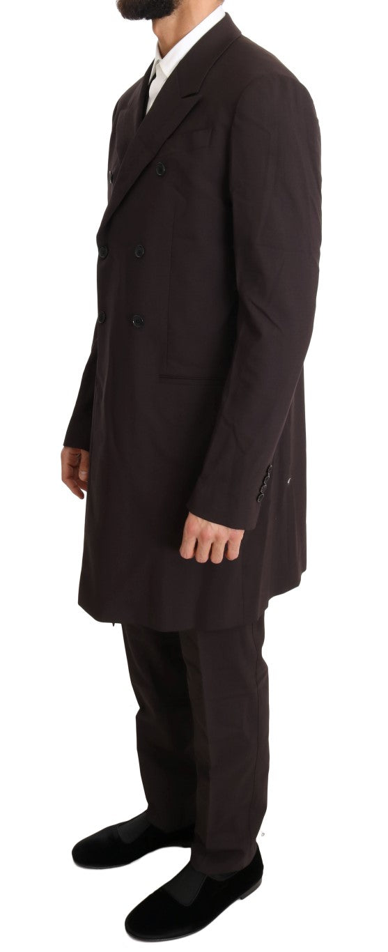 Dolce & Gabbana three-piece suits for men in bordeaux, product view 2