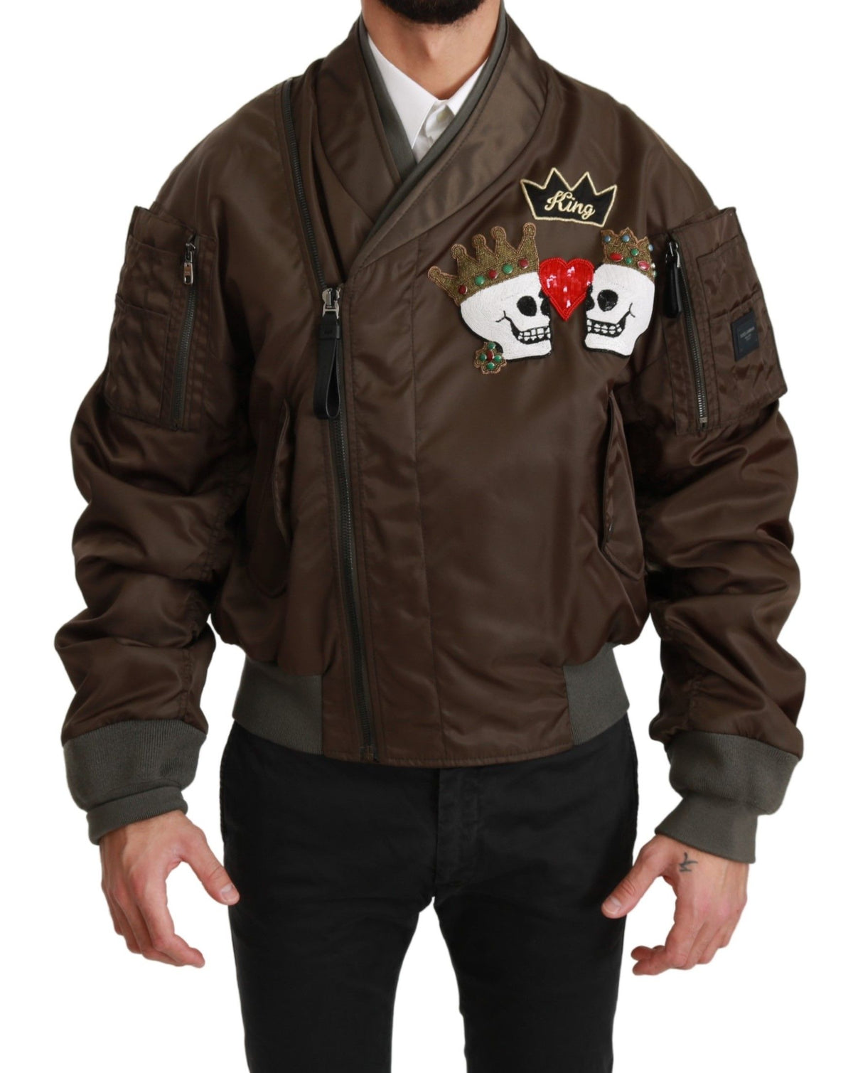 Dolce & Gabbana bombers for men in brown, product view 1