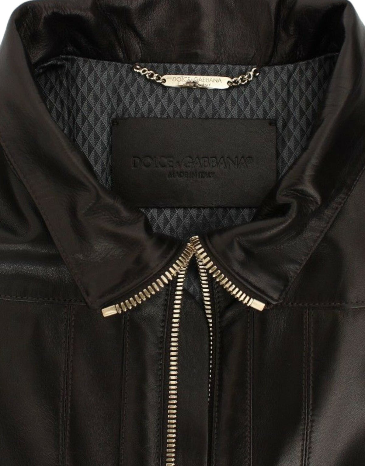 Dolce & Gabbana leather jackets for men in brown, product view 8