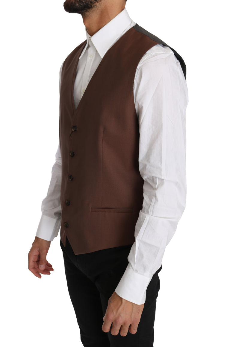 Dolce & Gabbana waistcoats for men in brown, product view 4