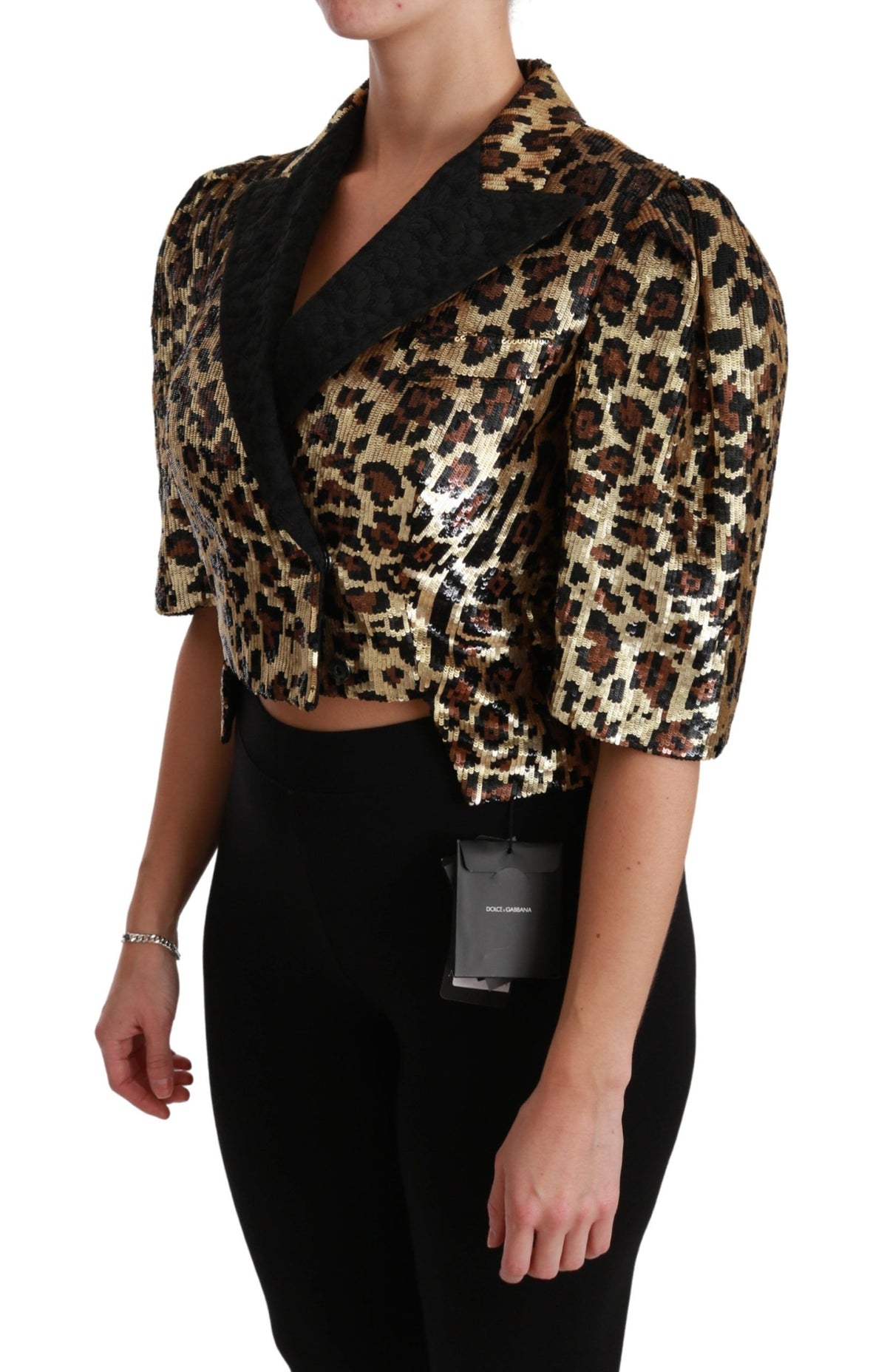 Dolce & Gabbana blazers for women in gold, product view 3