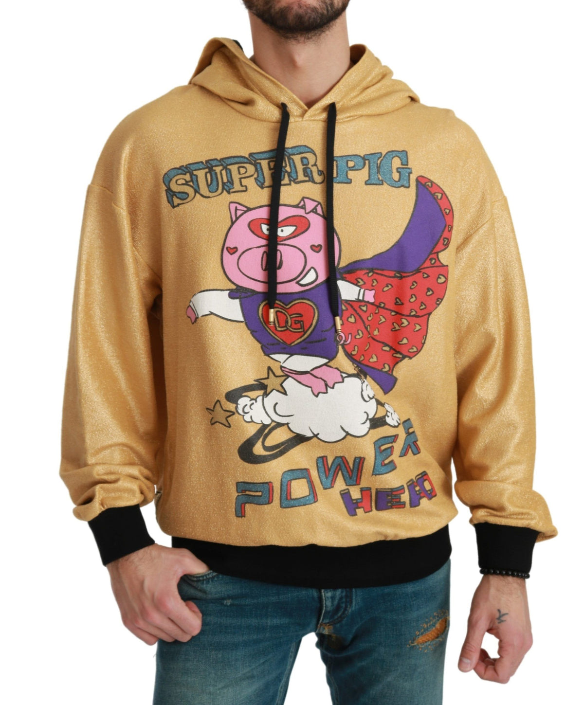 Dolce & Gabbana hoodies for men in gold, product view 7