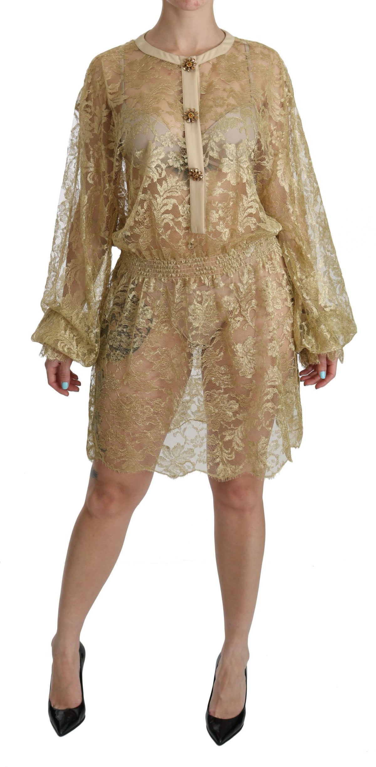Dolce & Gabbana longsleeve for women in gold, product view 5