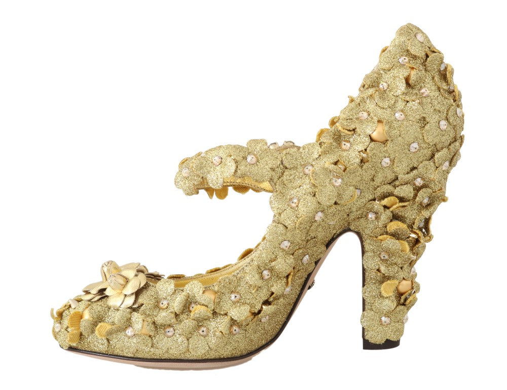Dolce & Gabbana mid heel for women in gold, product view 2
