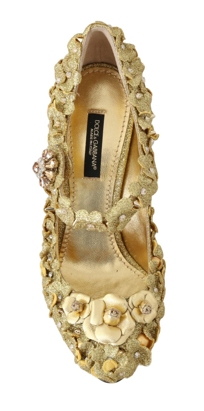 Dolce & Gabbana mid heel for women in gold, product view 4
