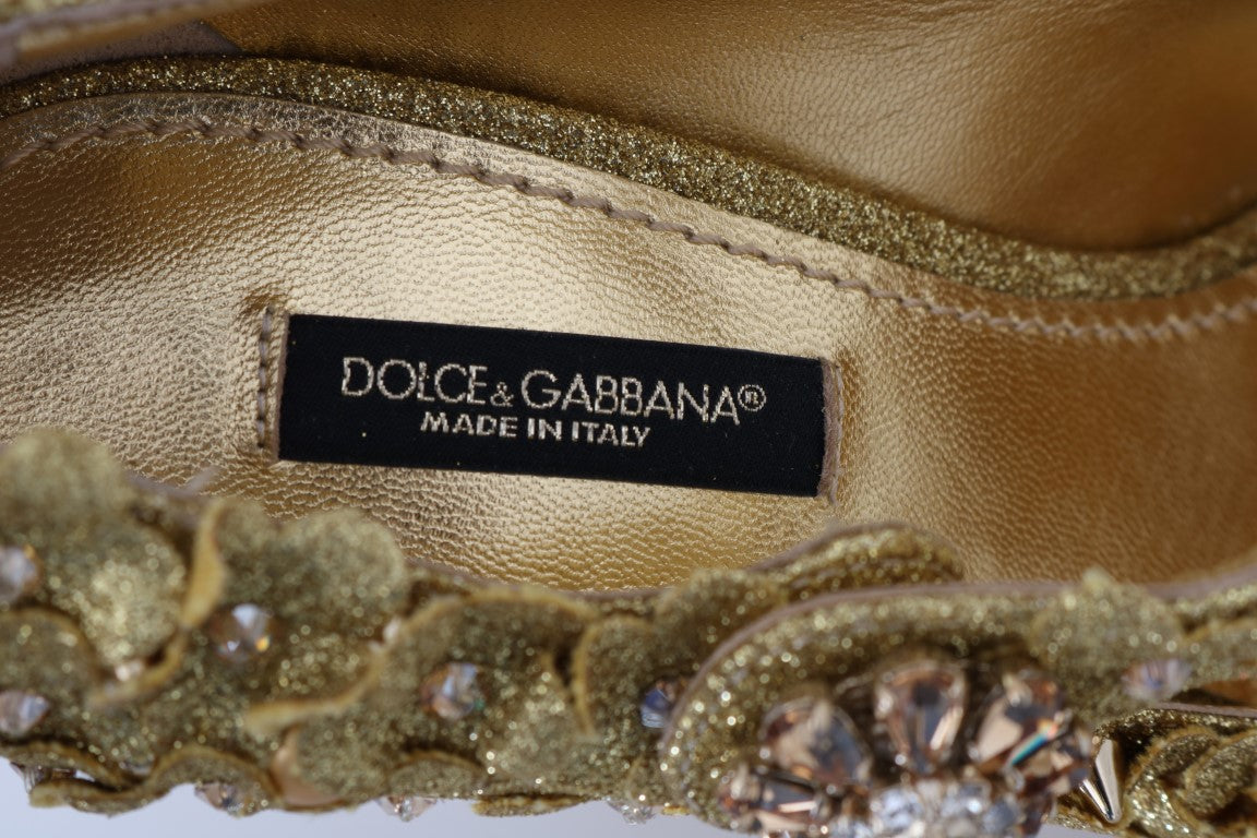 Dolce & Gabbana mid heel for women in gold, product view 5