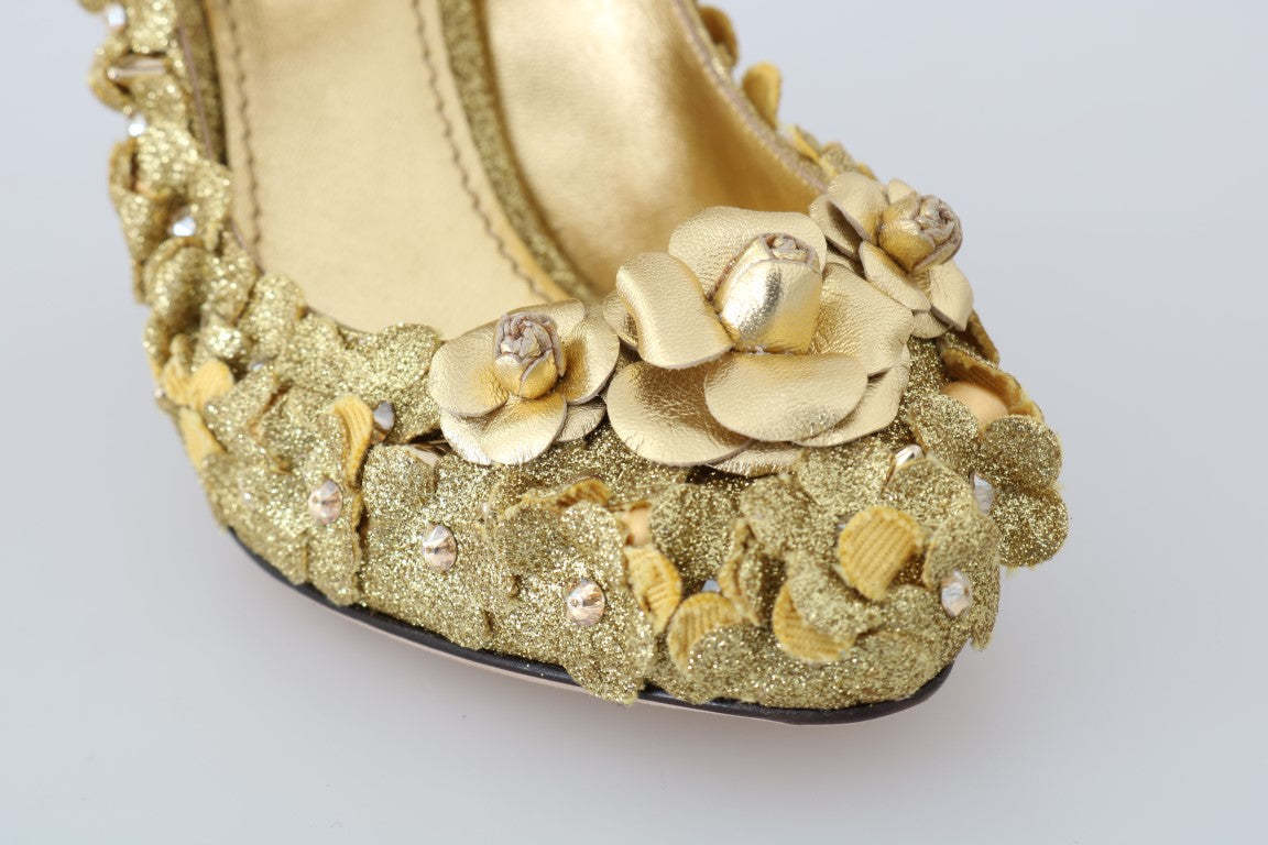 Dolce & Gabbana mid heel for women in gold, product view 6