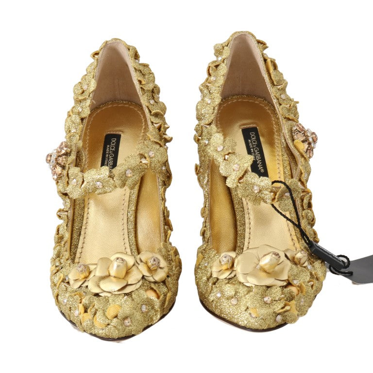 Dolce & Gabbana mid heel for women in gold, product view 8
