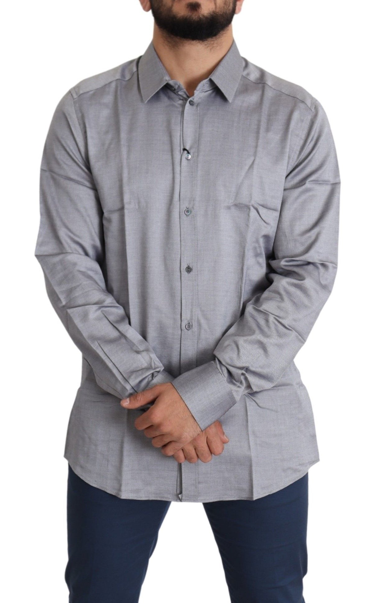 Dolce & Gabbana dress shirts for men in gray, product view 4