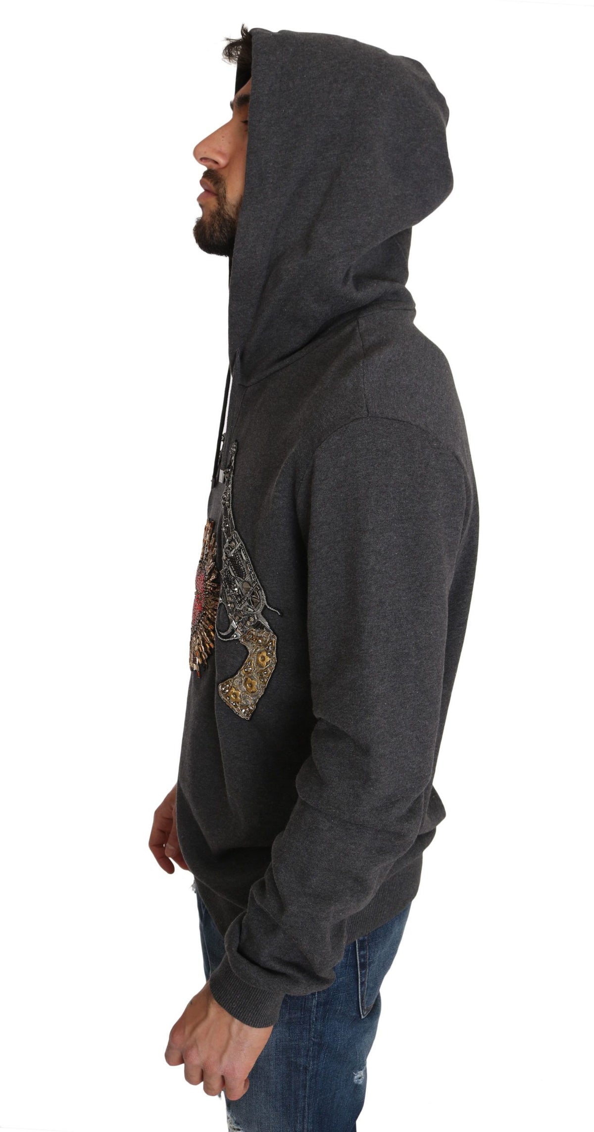 Dolce & Gabbana hoodies for men in gray, product view 5