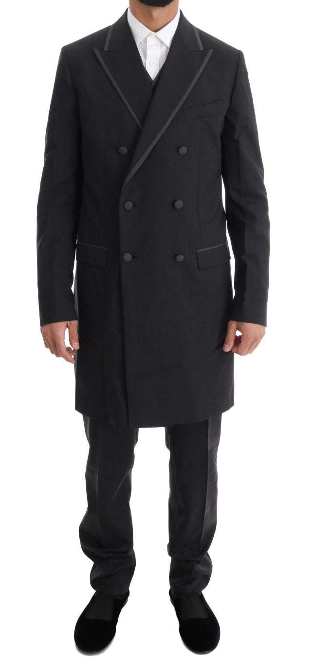 Dolce & Gabbana three-piece suits for men in gray, product view 1