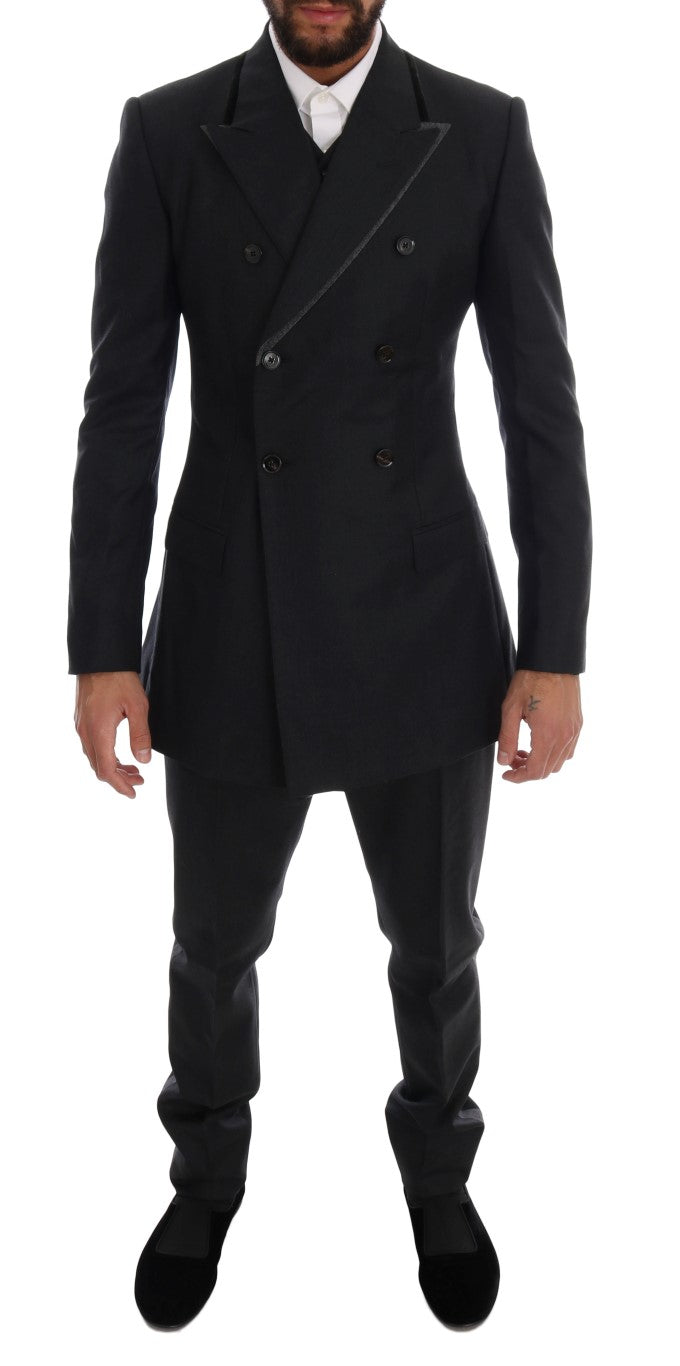 Dolce & Gabbana three-piece suits for men in gray, product view 1