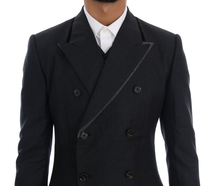 Dolce & Gabbana three-piece suits for men in gray, product view 4