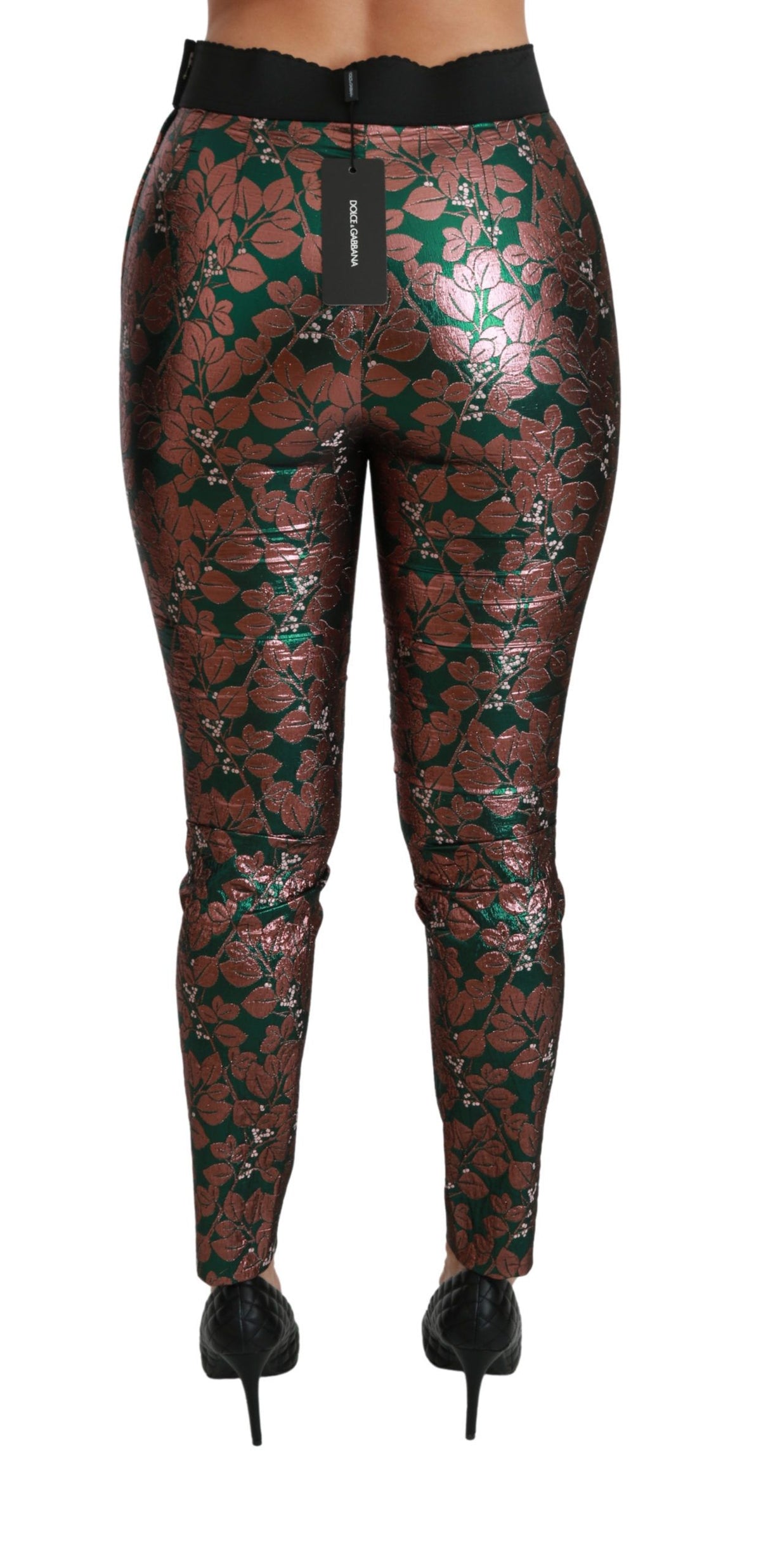 Dolce & Gabbana skinny pants for women in green, product view 5