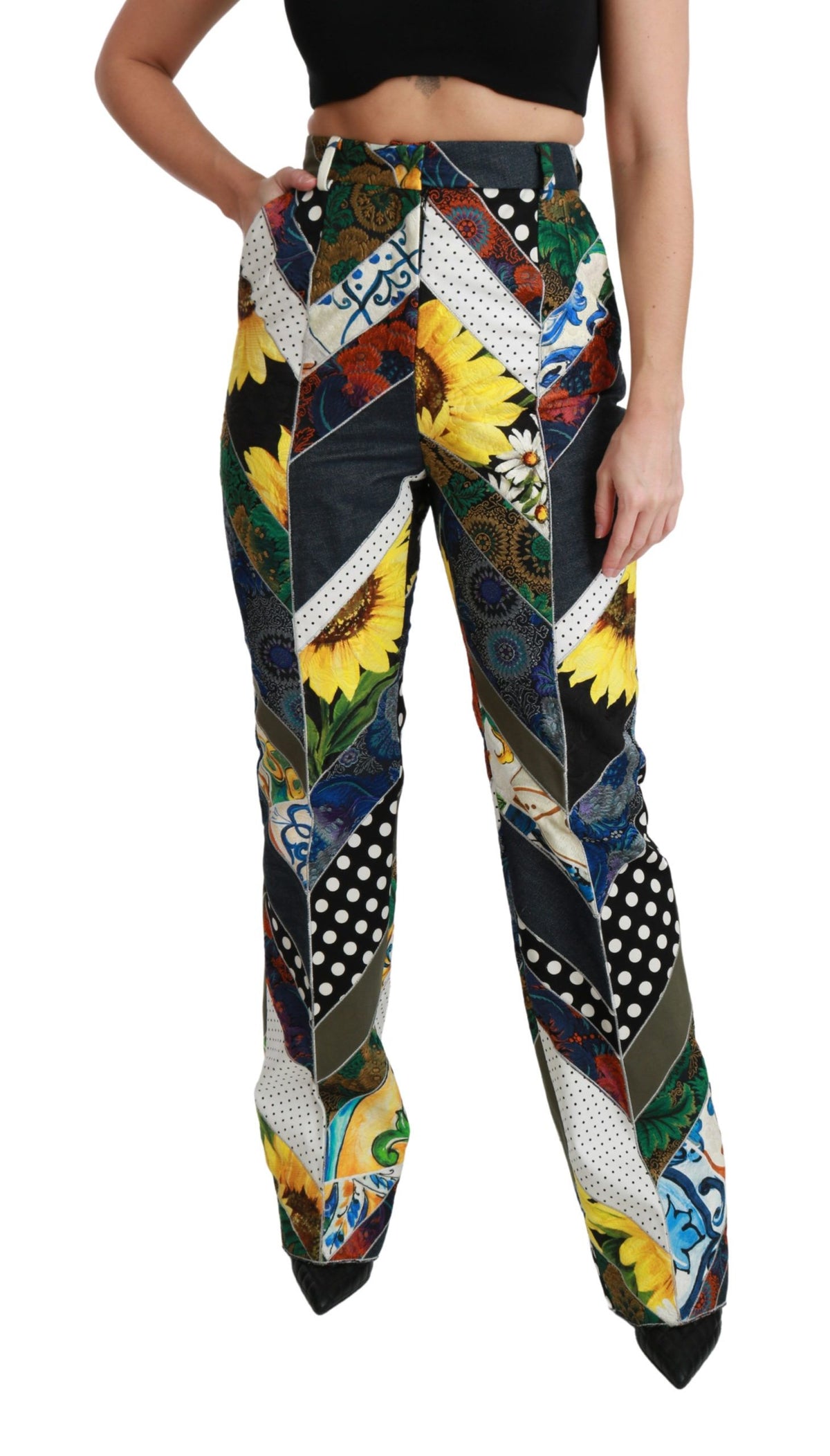 Dolce & Gabbana flared pants for women in multicolor, product view 1