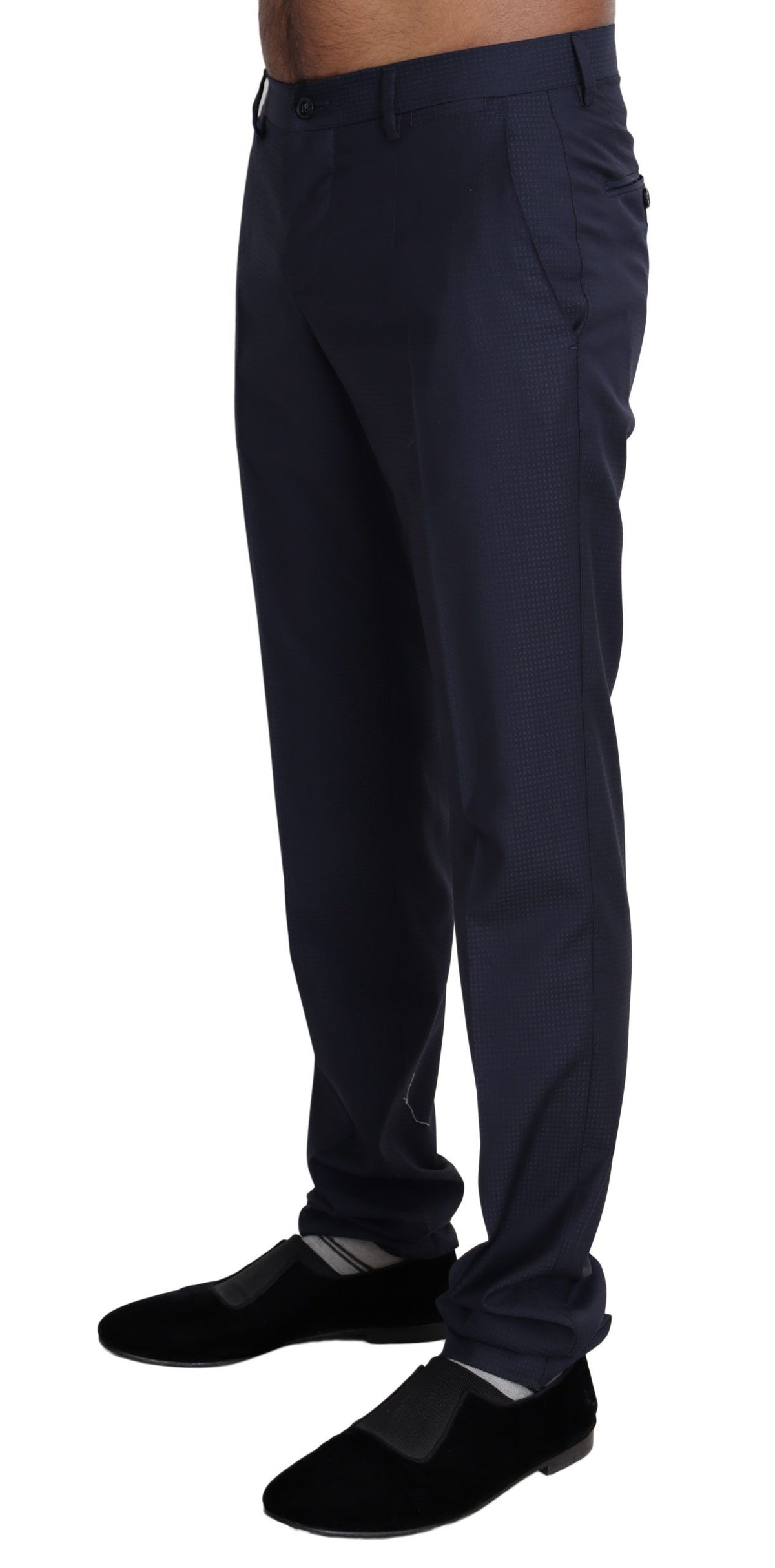 Dolce & Gabbana dress pants for men in navy blue, product view 2