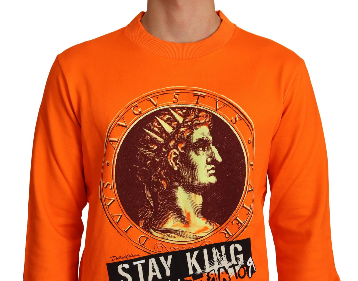 Dolce & Gabbana sweatshirts for men in orange, product view 3