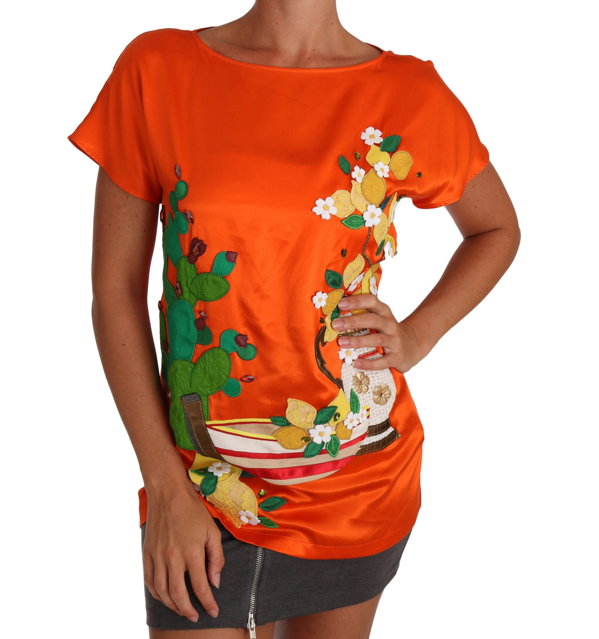 Dolce & Gabbana t-shirts for women in orange, product view 1