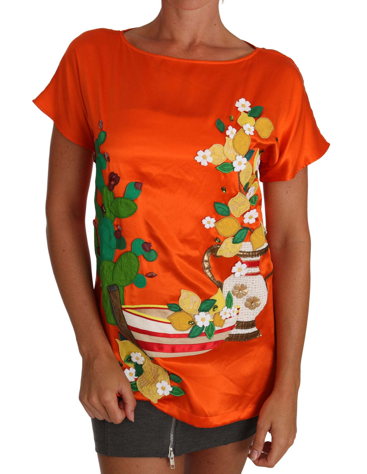 Dolce & Gabbana t-shirts for women in orange, product view 2